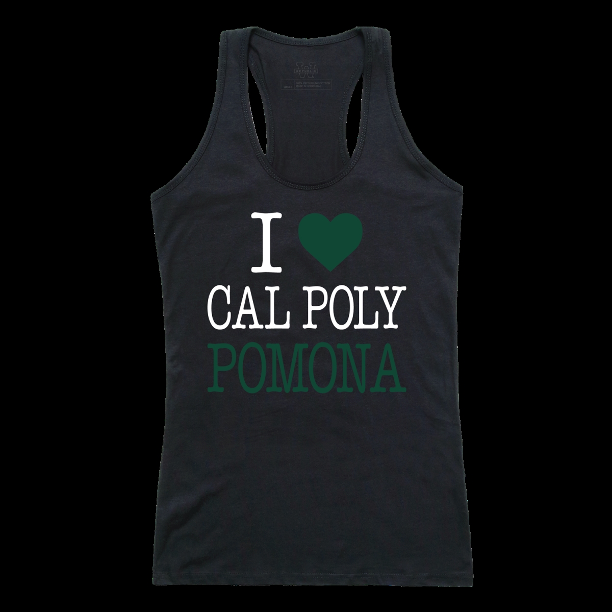 FinalFan California Polytechnic State University Pomona Broncos Women I Love Tank Top&#44; Black - Extra Large