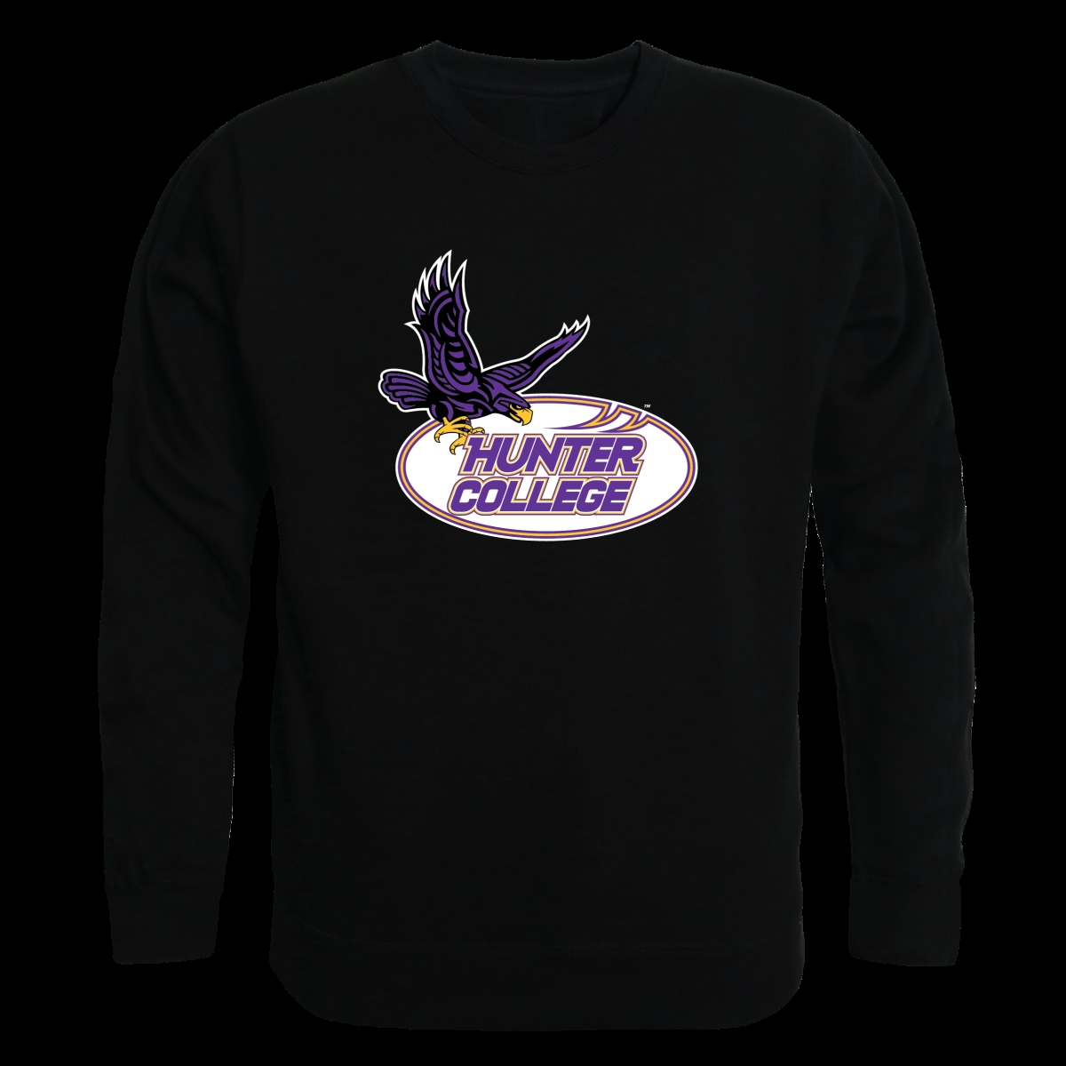 FinalFan NCAA Hunter College Hawks Crewneck Sweater Black