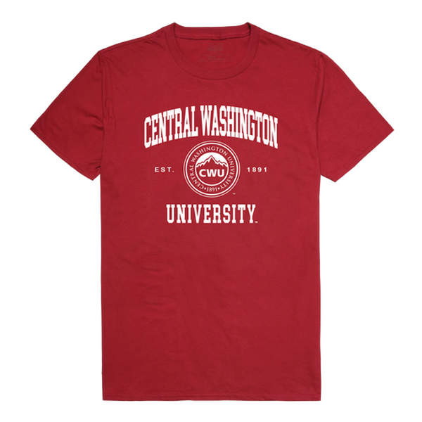 FinalFan Central Washington University Seal T-Shirt&#44; Cardinall - Large