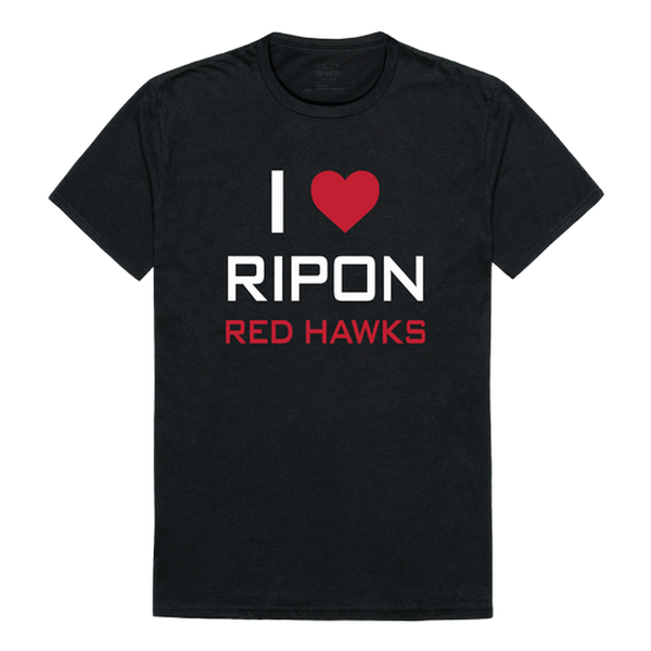 FinalFan Ripon College Red Hawks I Love T-Shirt&#44; Black - 2XL