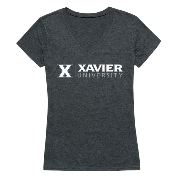 FinalFan Xavier University Women Institutional T-Shirt&#44; Heather Charcoal - 2XL