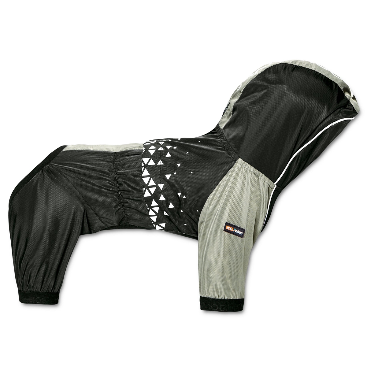 Good Boy Organics Vortex Full Bodied Waterproof Windbreaker Dog Jacket - Black - Large