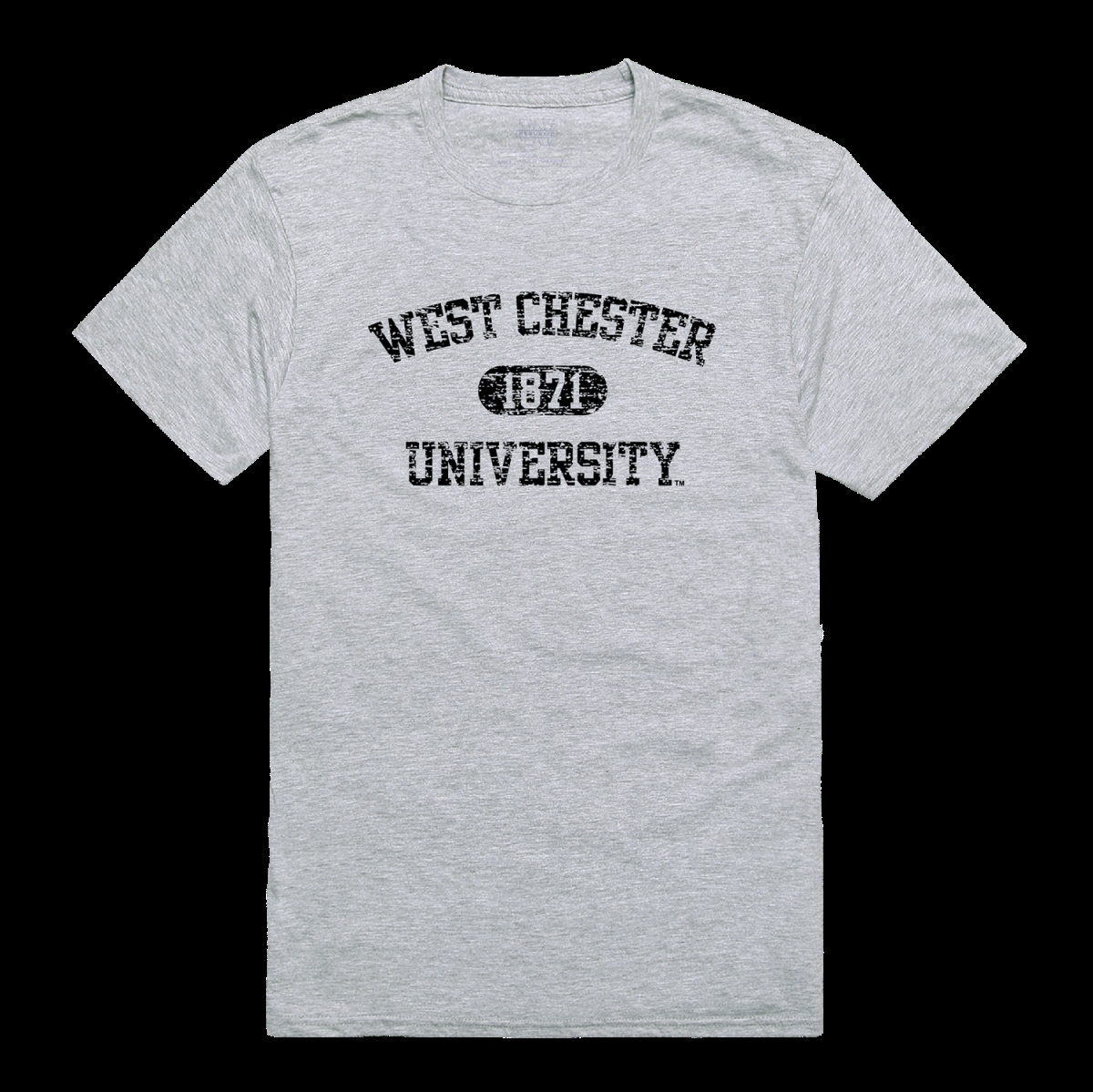FinalFan West Chester University Rams Distressed Arch College T-Shirt&#44; Heather Grey - Medium