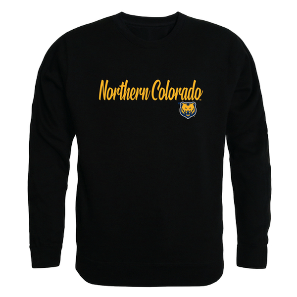 FinalFan University of Northern Colorado Mens Script Crewneck T-Shirt&#44; Black - Extra Large