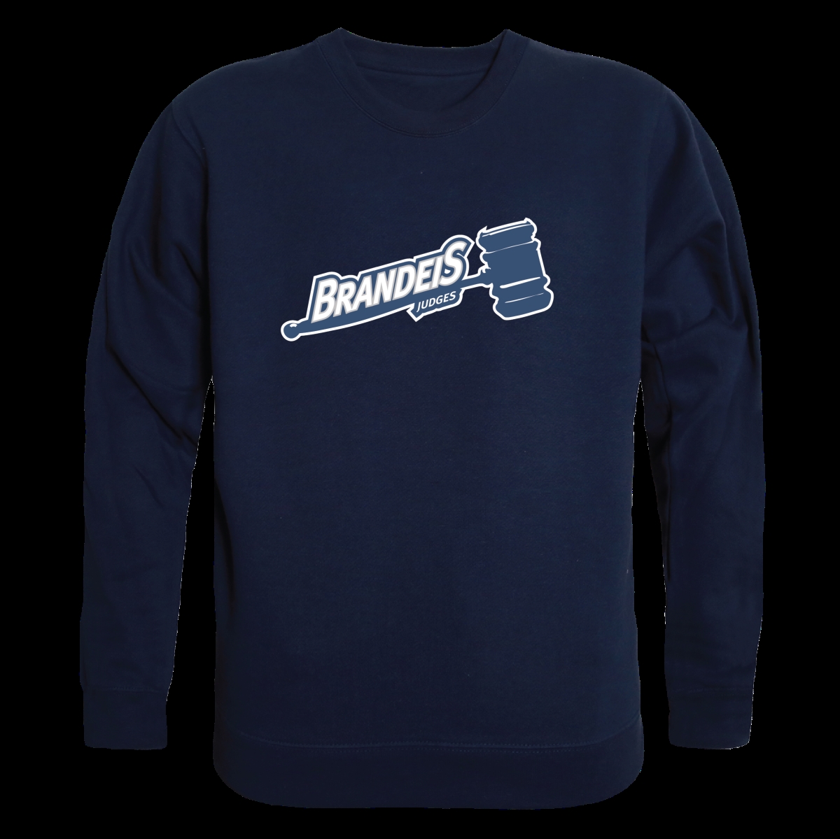 FinalFan NCAA Brandeis University Judges College Crewneck Sweater&#44; Navy - Extra Large