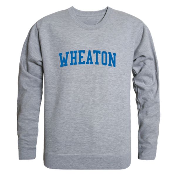 FinalFan Wheaton College Lyons Game Day Crewneck Sweatshirt&#44; Heather Grey - Small
