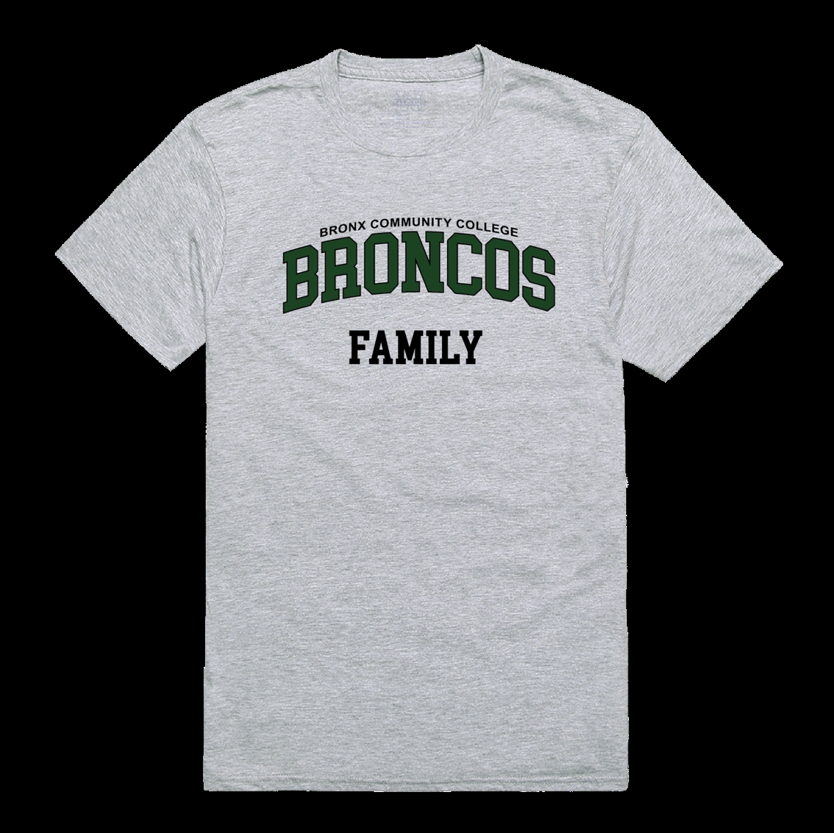 FinalFan Bronx Community College Broncos Family T-Shirt&#44; Heather Grey - Small