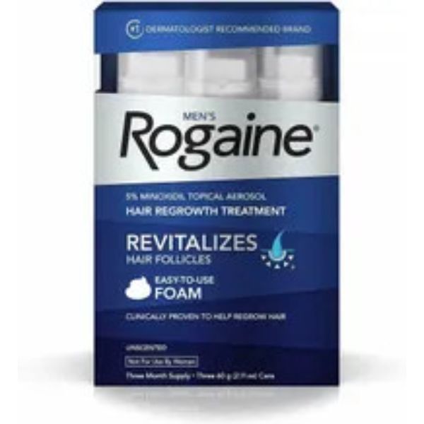 David Designs Rogaine Foam 5 Percent Minoxidil 2 Month Supply Hair Loss & Regrowth Treatment for Mens
