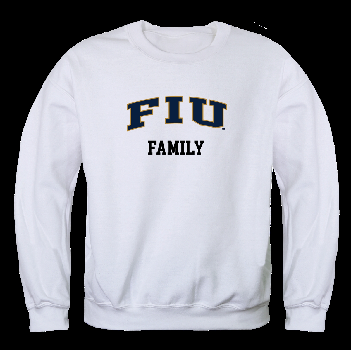 FinalFan Florida International University Family Crewneck Sweatshirt&#44; White - Extra Large