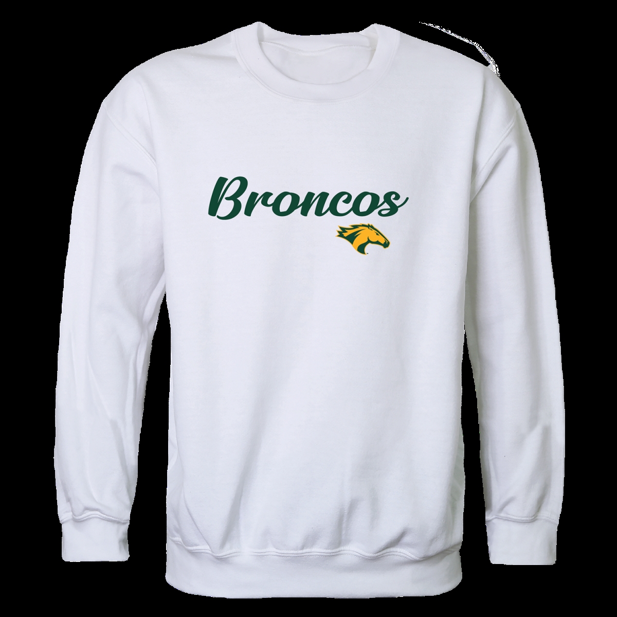 FinalFan California Polytechnic State University Pomona Broncos Script Crewneck Sweatshirt&#44; White - 2XL