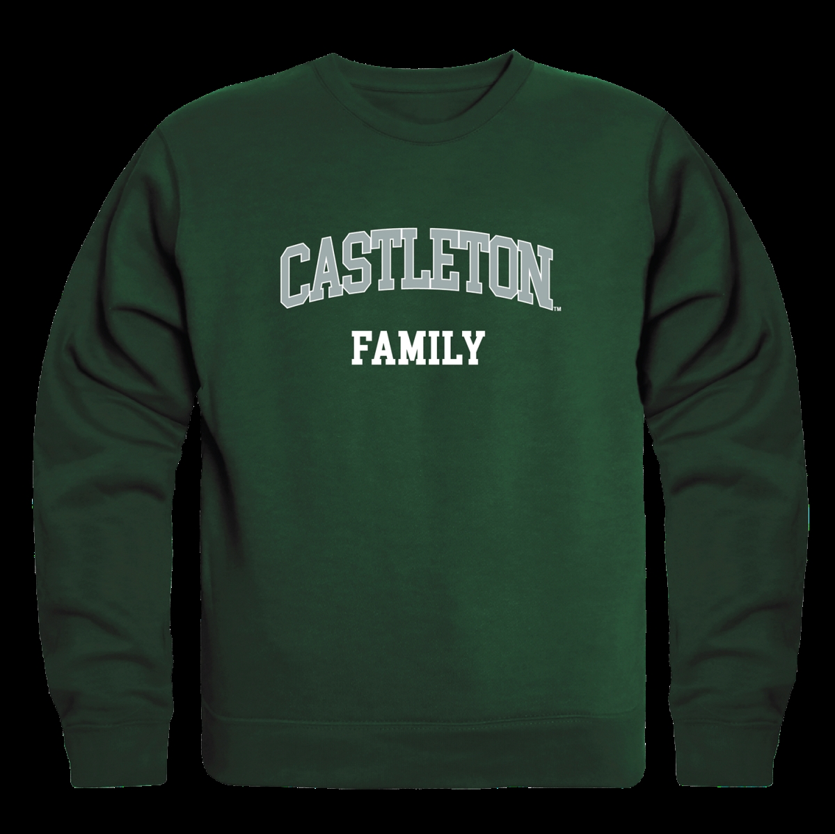 FinalFan Castleton University Spartans Family Crewneck Sweatshirt&#44; Forest Green - 2XL