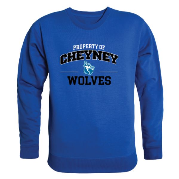 FinalFan Cheyney University Wolves Property of Crewneck Sweatshirt&#44; Royal - Extra Large