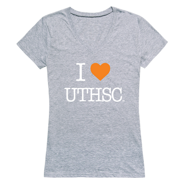 FinalFan University of Tennessee Health Science Center I Love Women Short Sleeve T-Shirt&#44; Heather Grey - Large