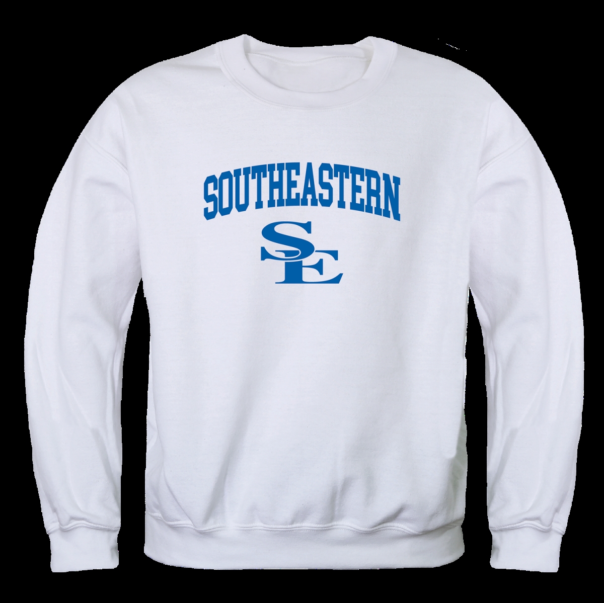FinalFan Southeastern Oklahoma State University Savage Storm Seal Crewneck Sweatshirt&#44; White - Small