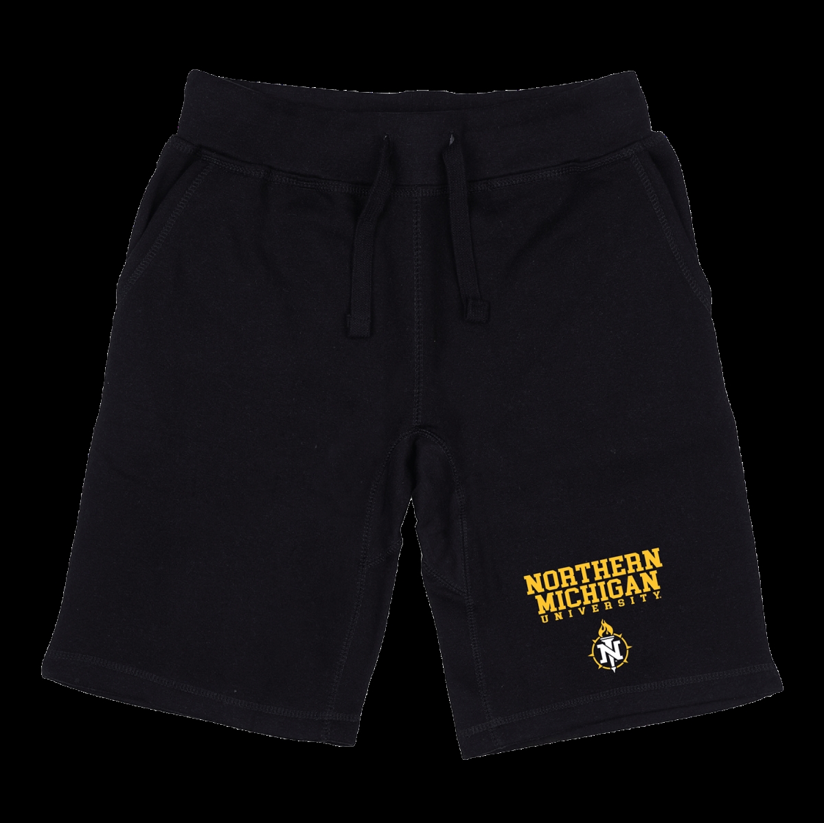 FinalFan Northern Michigan Universityn Wildcats Seal Shorts&#44; Black - 2XL
