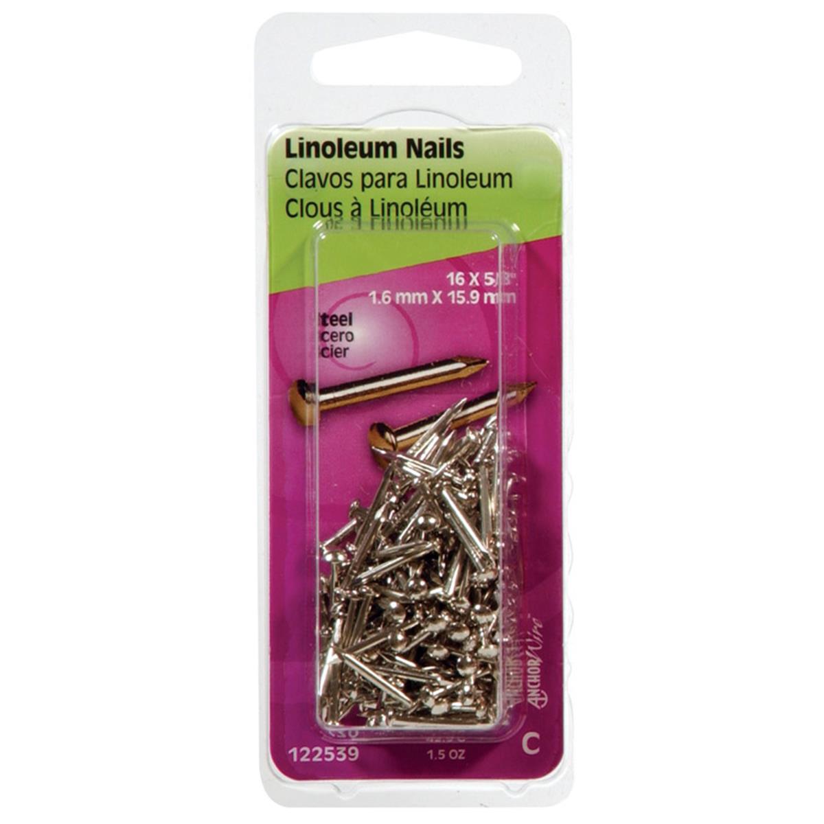 Homecare Products 0.62 x 16 in. Nickel Linoleum Nail