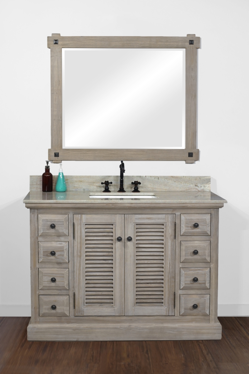 Fine-line WK1948-CS SQ TOP 48 in. Solid Recycled Fir Single Sink Vanity ...