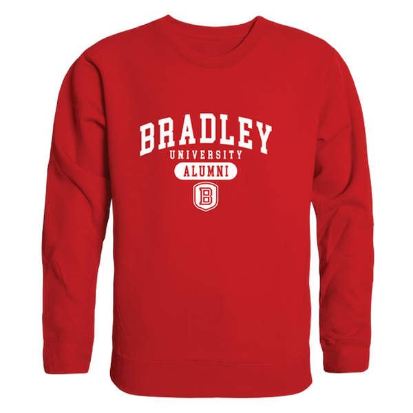 FinalFan Bradley University Mens Alumni Fleece T-Shirt&#44; Red - Extra Large