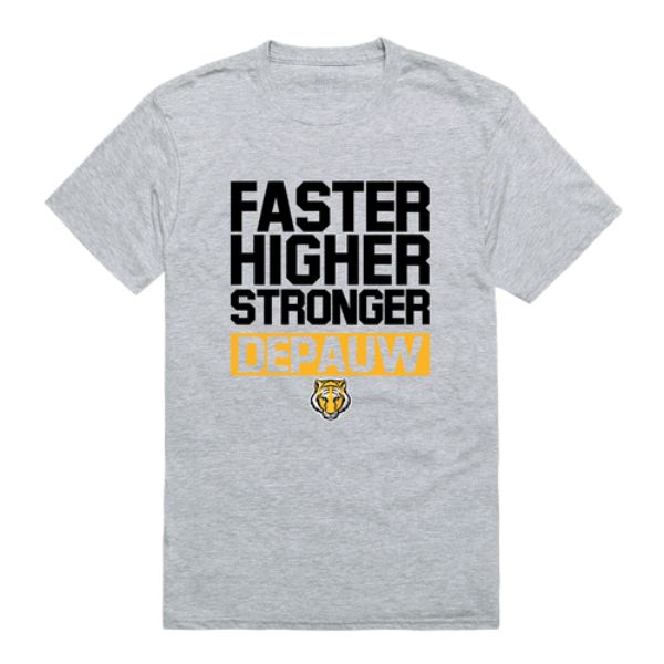 FinalFan DePauw University Tigers Workout T-Shirt&#44; Heather Grey - Medium