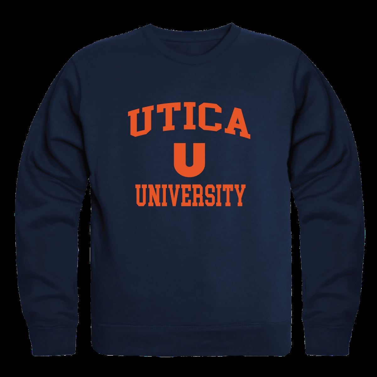 FinalFan Utica College Pioneers Seal Crewneck Sweatshirt&#44; Navy - Large