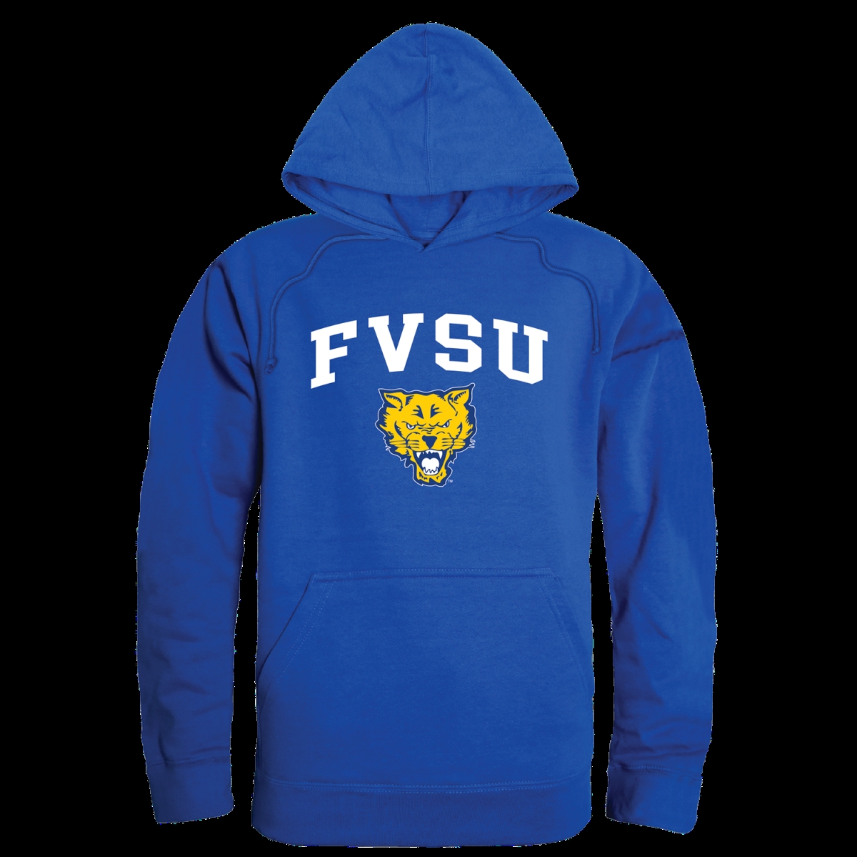 FinalFan Fort Valley State University Wildcats Seal Hoodie&#44; Royal - Large