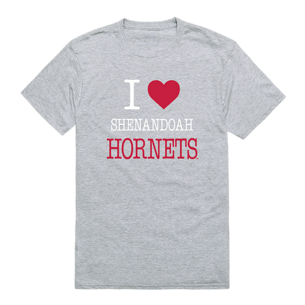 FinalFan Shenandoah University Hornets I Love T-Shirt&#44; Heather Grey - Extra Large