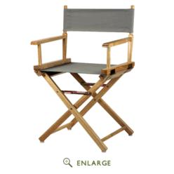 BetterBeds 200-01-021-18 18 in. Directors Chair White Frame with Gray Canvas