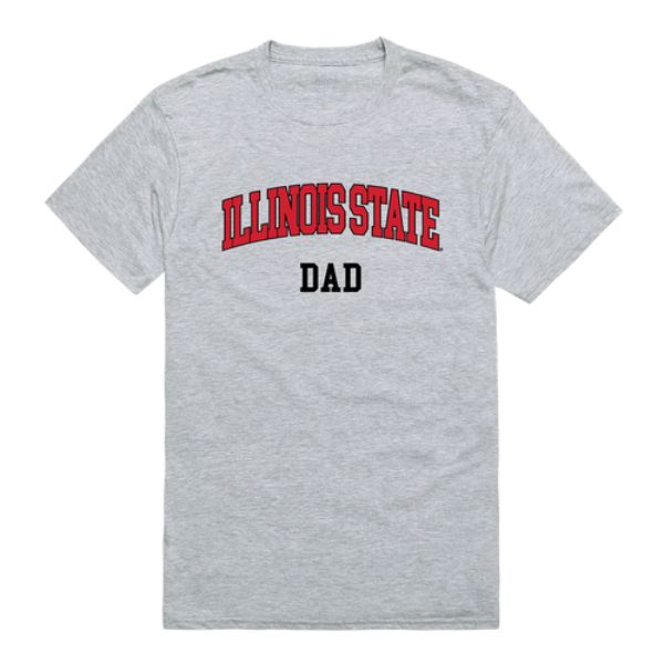 FinalFan Illinois State University College Dad T-Shirt&#44; Heather Grey - Small
