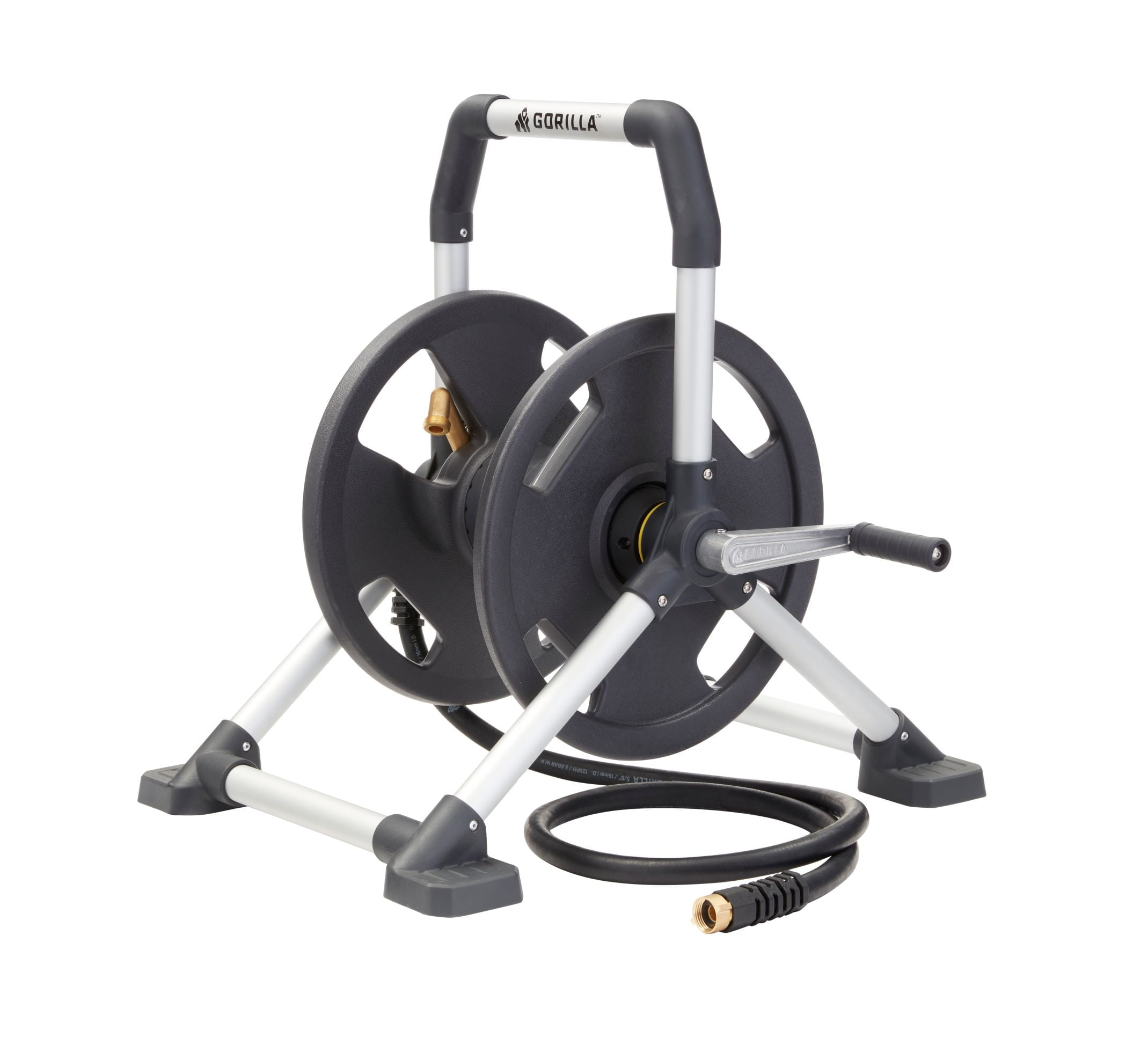 Classic Accessories 150 ft. Black & Gray Retractable Free Standing Hose Reel Cart