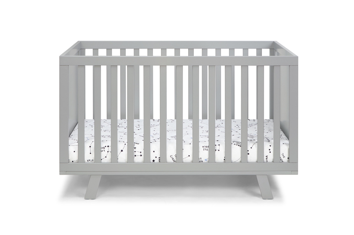 Newbornrecin nacido Light Gray Solid & Manufactured Wood Standard Three in One Convertible Crib