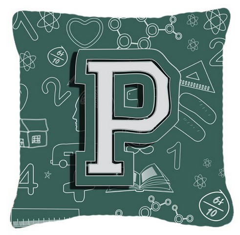 JensenDistributionServices Letter P Back To School Initial Canvas Fabric Decorative Pillow