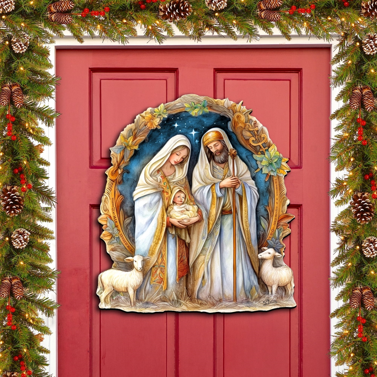 Clean Choice 24 x 18 in. Nostalgic Nativity Scene Holiday Nativity Holiday Door Decor