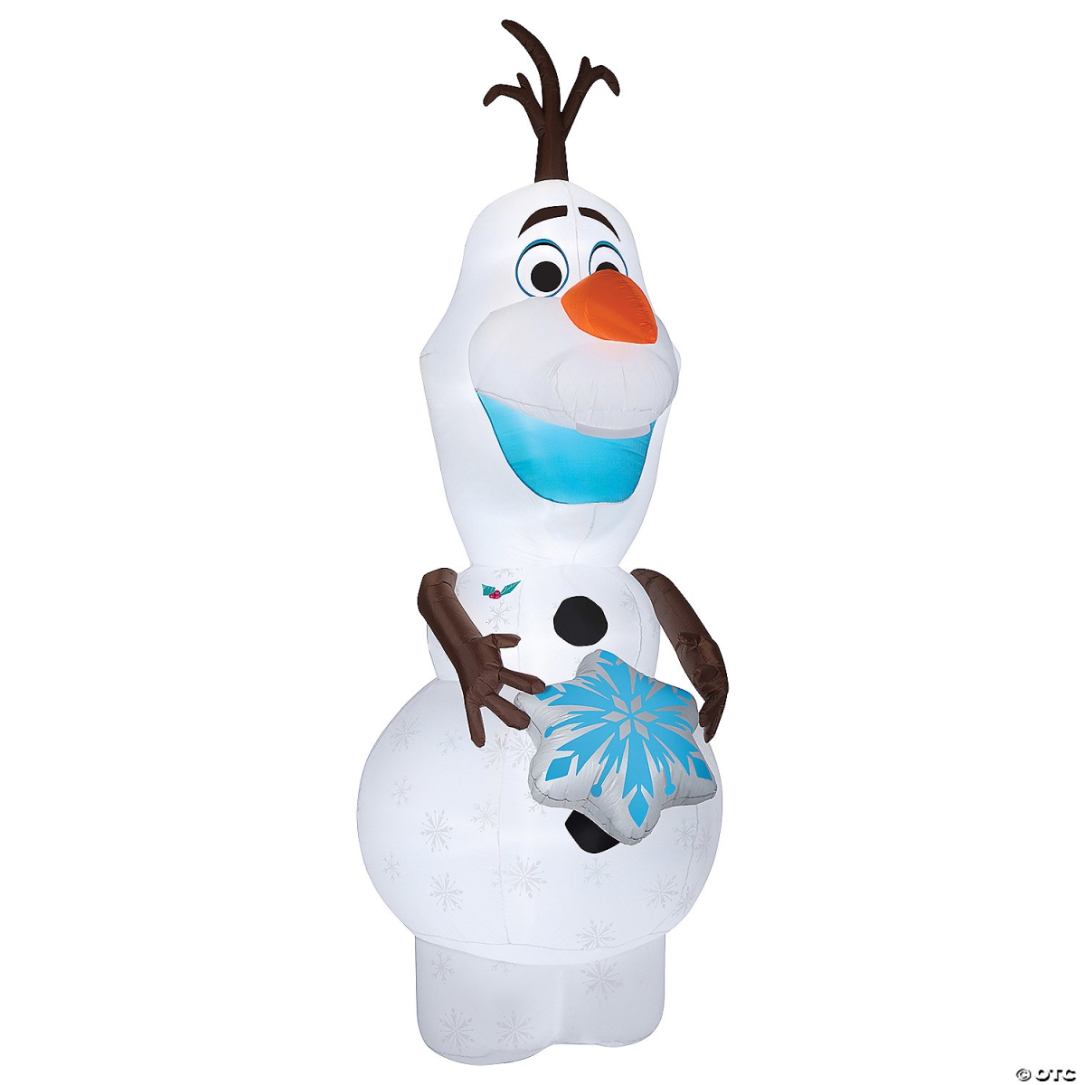 FunFlags 47 in. Airblown Disneys Frozen Olaf with Snowflake Inflatable Christmas Outdoor Yard Decor