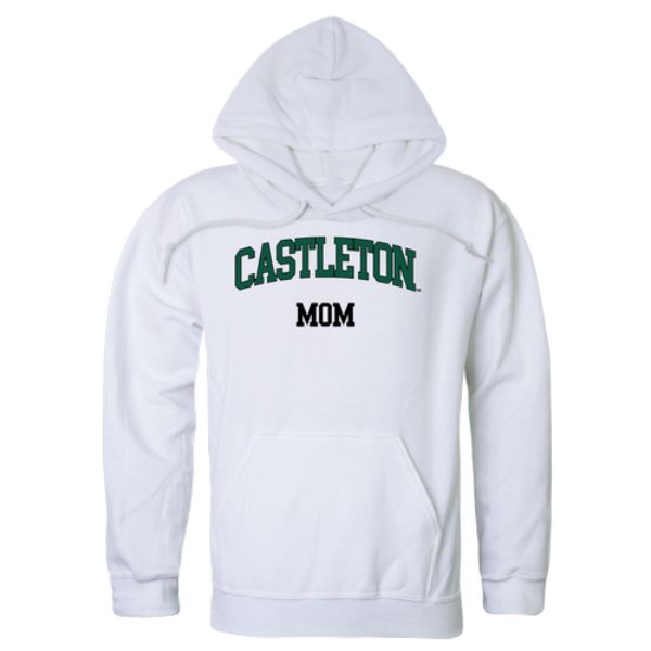 FinalFan Castleton University Spartans Mom Hoodie&#44; White - Extra Large