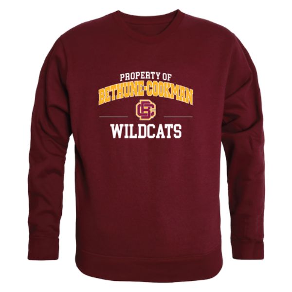 FinalFan Bethune-Cookman University Wildcats Property of Crewneck Sweatshirt&#44; Maroon - Medium