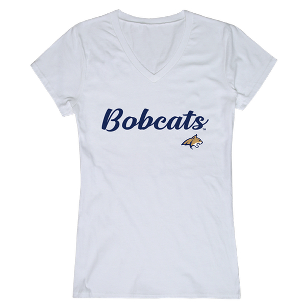 FinalFan Women Montana State Bobcats Script T-Shirt&#44; White - Large