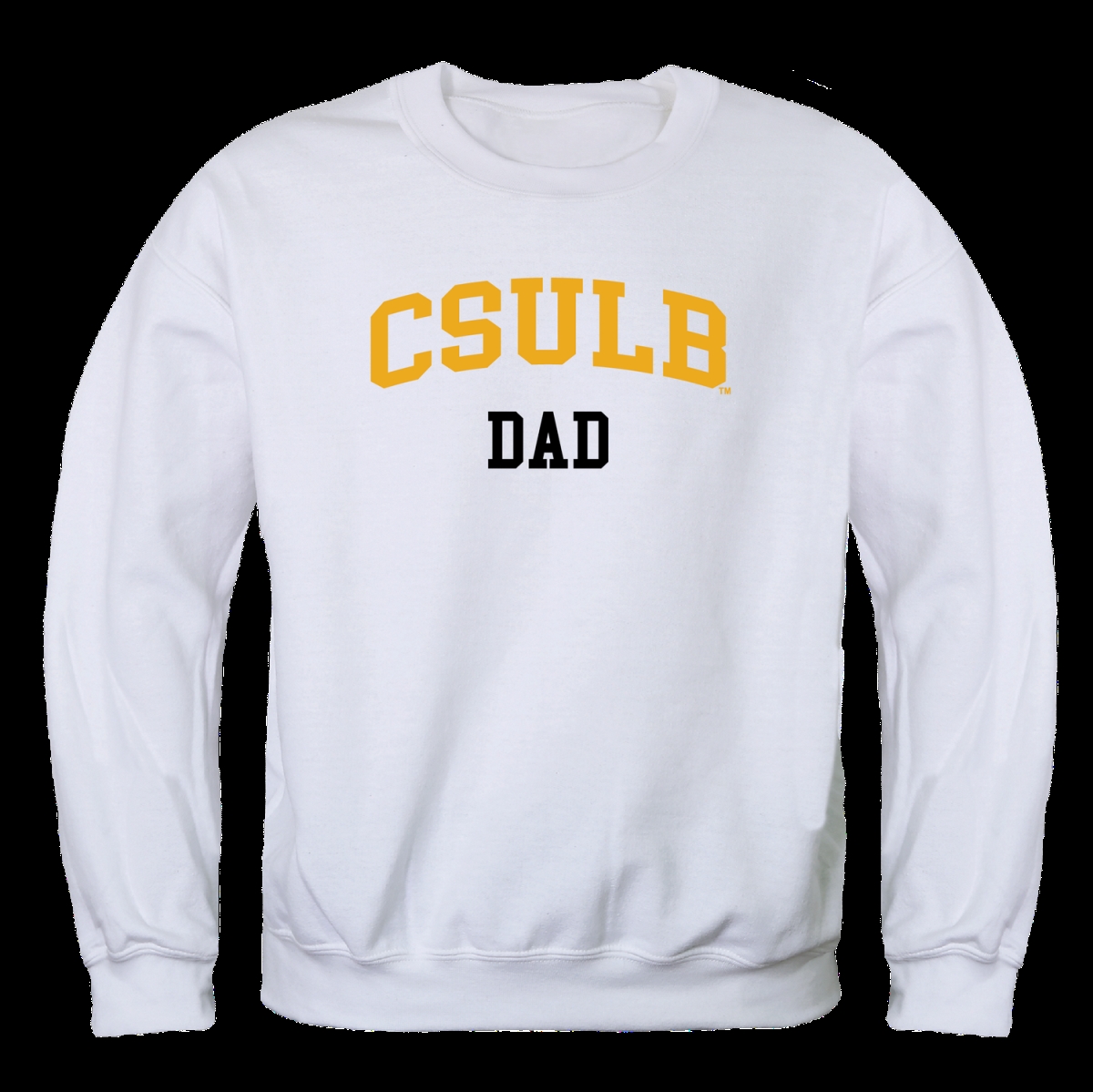 FinalFan California State University Long Beach Beach Dad Crewneck Sweatshirt&#44; White - Small