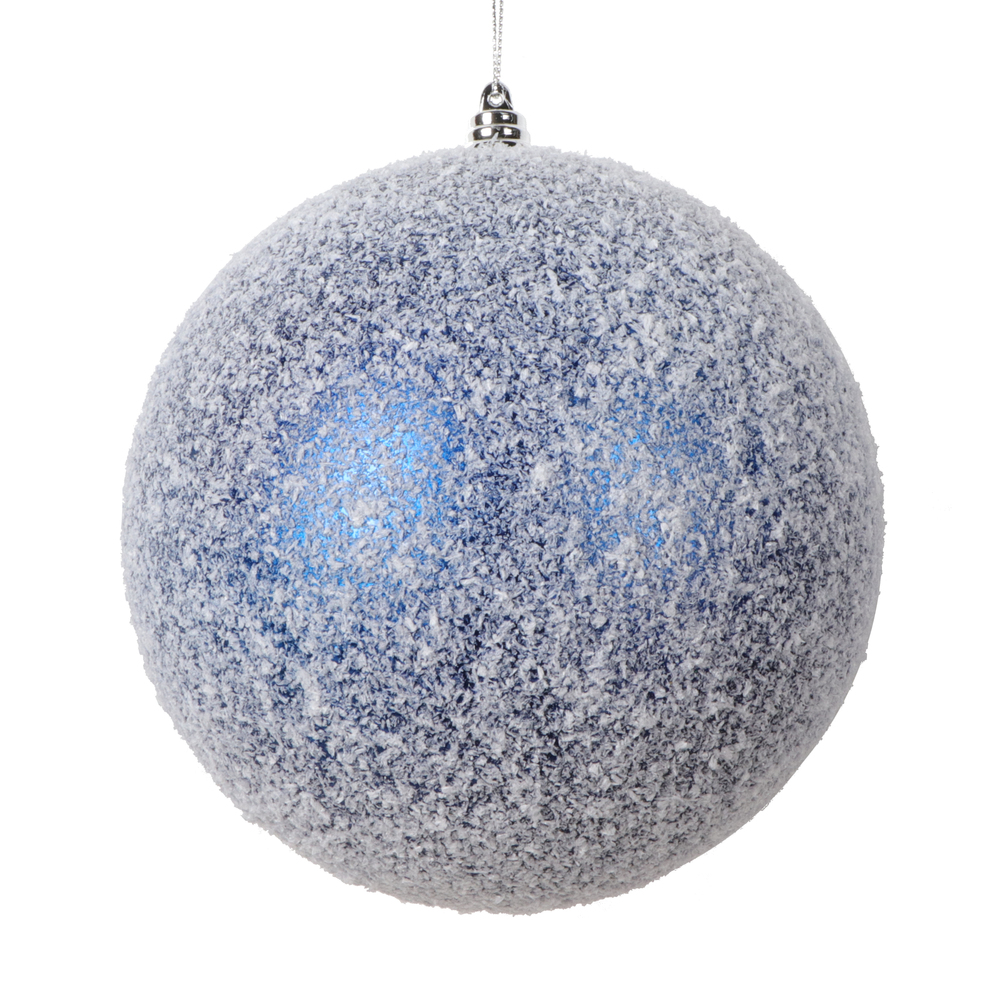 Drop Ship Baskets 6 in. Matte Snow Ornament&#44; Blue - 2 per bag