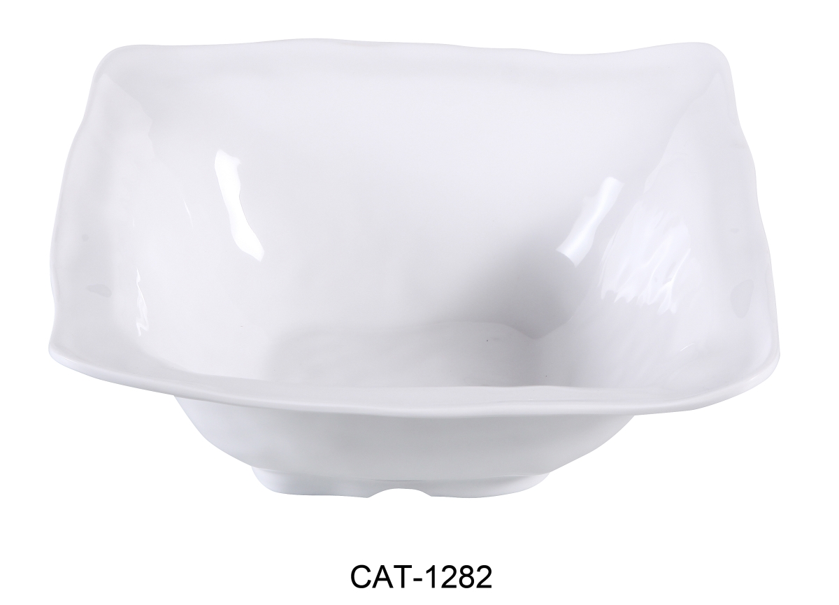 Cocinando 7 qt. Catering Square Bowl - Melamine&#44; White - 16 x 16 x 5.5 in. - Pack of 6