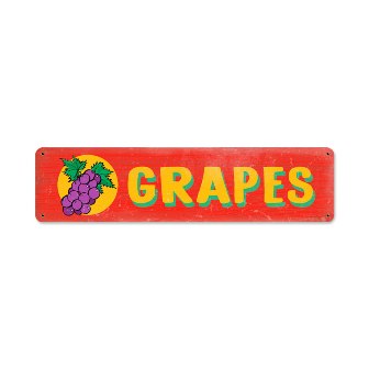 FinalFrame Grapes Food And Drink Metal Sign