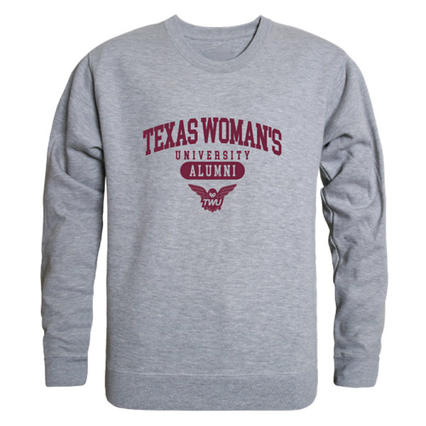 FinalFan Texas Womans University Pioneers Alumni Fleece Sweatshirt&#44; Heather Grey - Medium