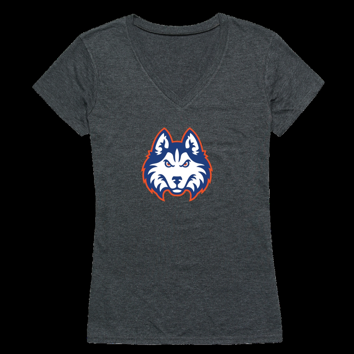 FinalFan Houston Christian University Huskies Women Cinder T-Shirt&#44; Heather Charcoal - Small