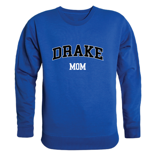 FinalFan Women Drake University Bulldogs Mom Crewneck Fleece&#44; Royal Blue - Small