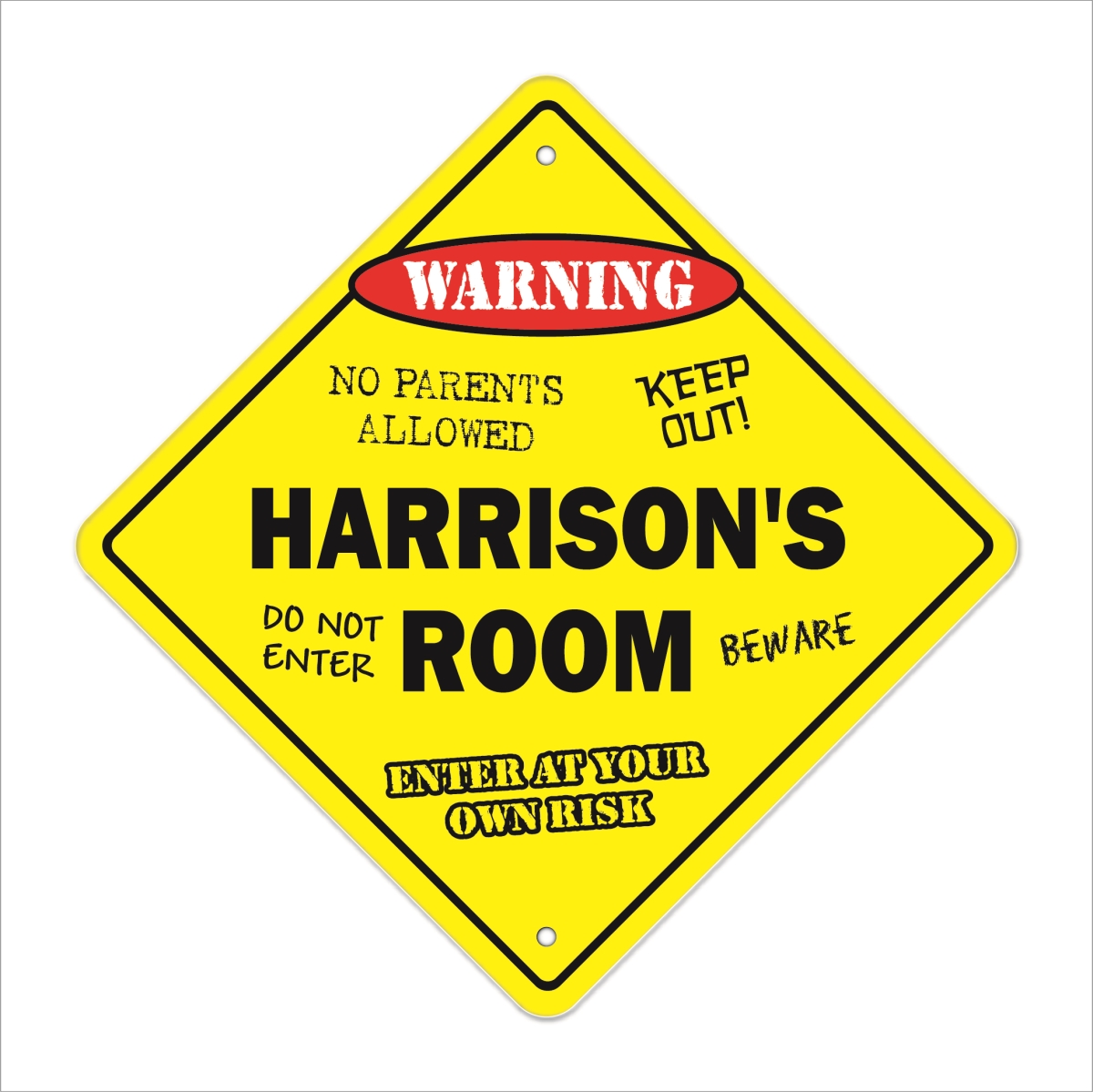 Amistad 12 x 12 in. Crossing Zone Xing Room Sign - Harrisons