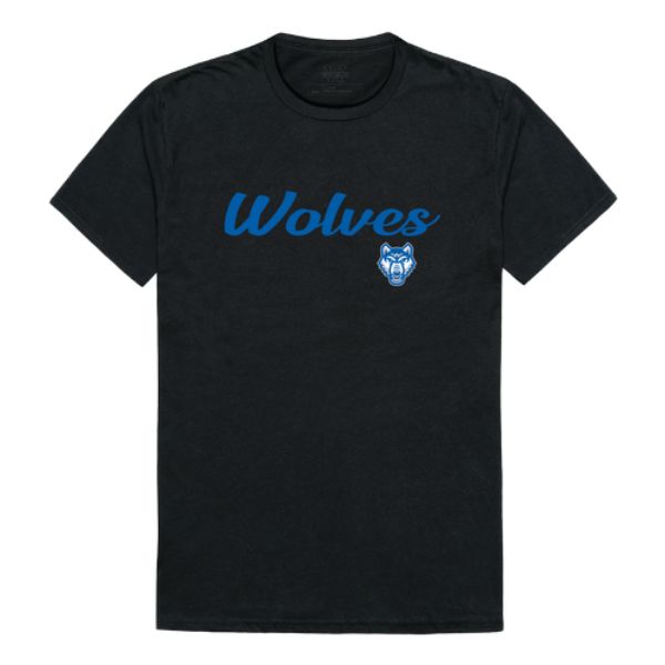 FinalFan University of West Georgia Wolves Script T-Shirt&#44; Black - Small