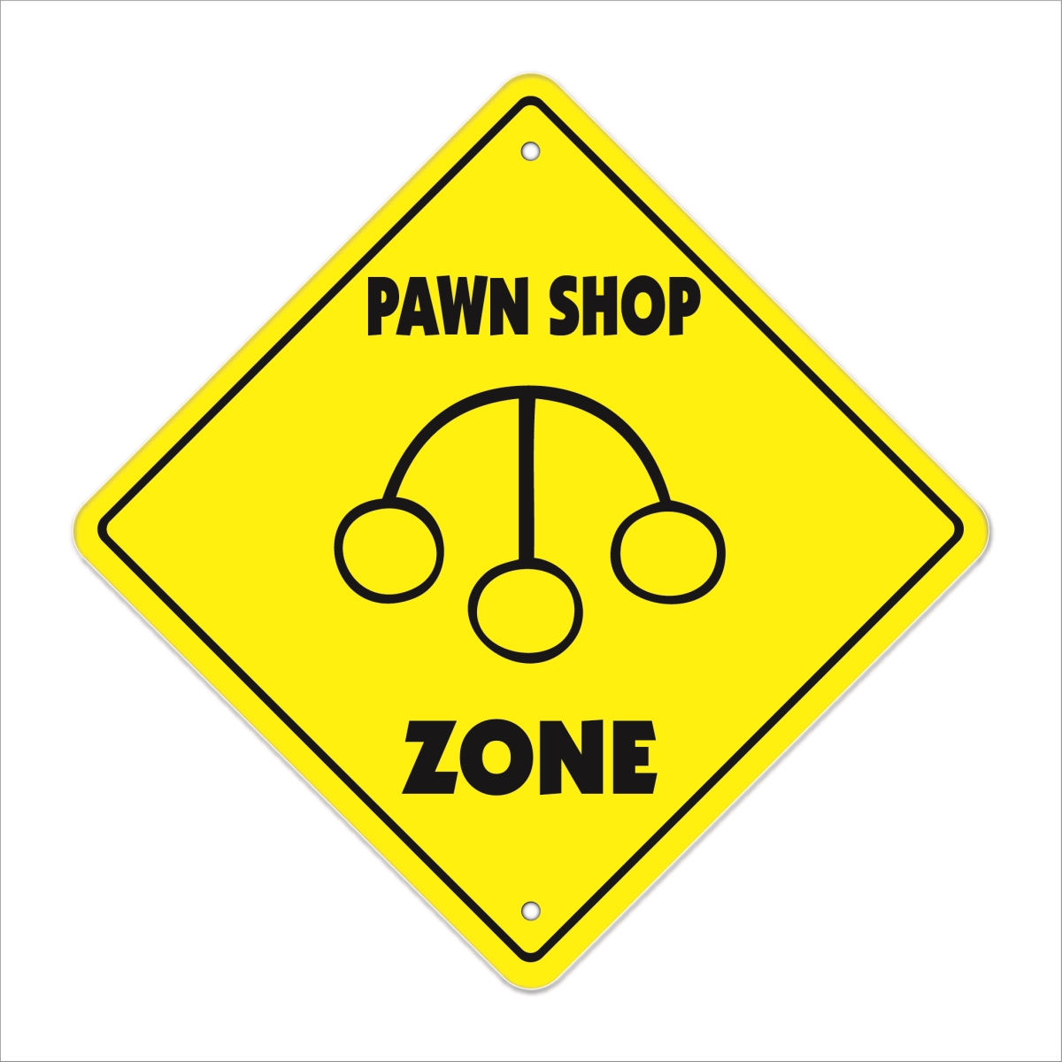 Amistad 12 x 12 in. Zone Xing Crossing Sign - Pawn Shop