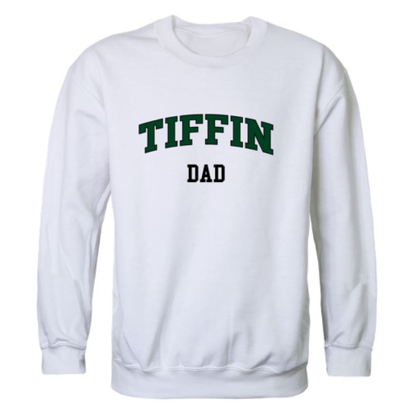 FinalFan Tiffin University Dragons Dad Crewneck Sweatshirt&#44; White - Medium