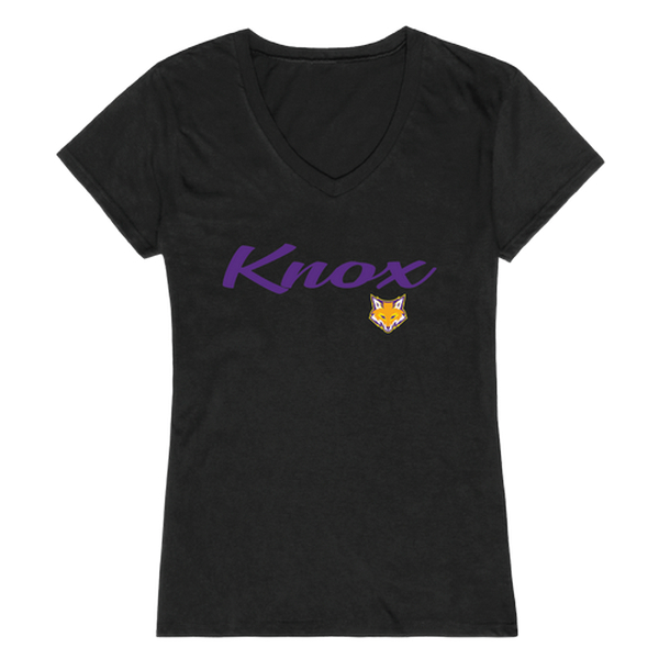 FinalFan Knox College Prairie Fire Women Script T-Shirt&#44; Black - 2XL