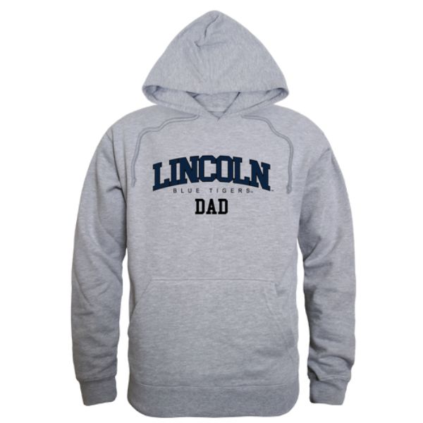 FinalFan Lincoln University Blue Tigers Dad Hoodie&#44; Heather Grey - 2XL