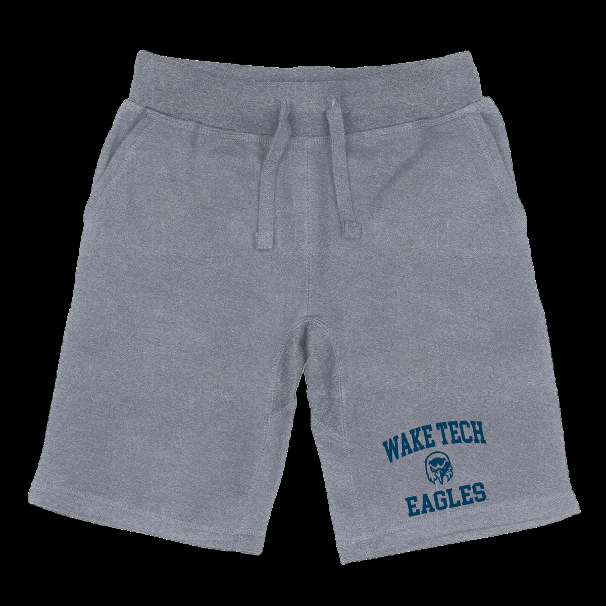 FinalFan Wake Technical Community College Eagles Seal Shorts&#44; Heather Grey - Extra Large